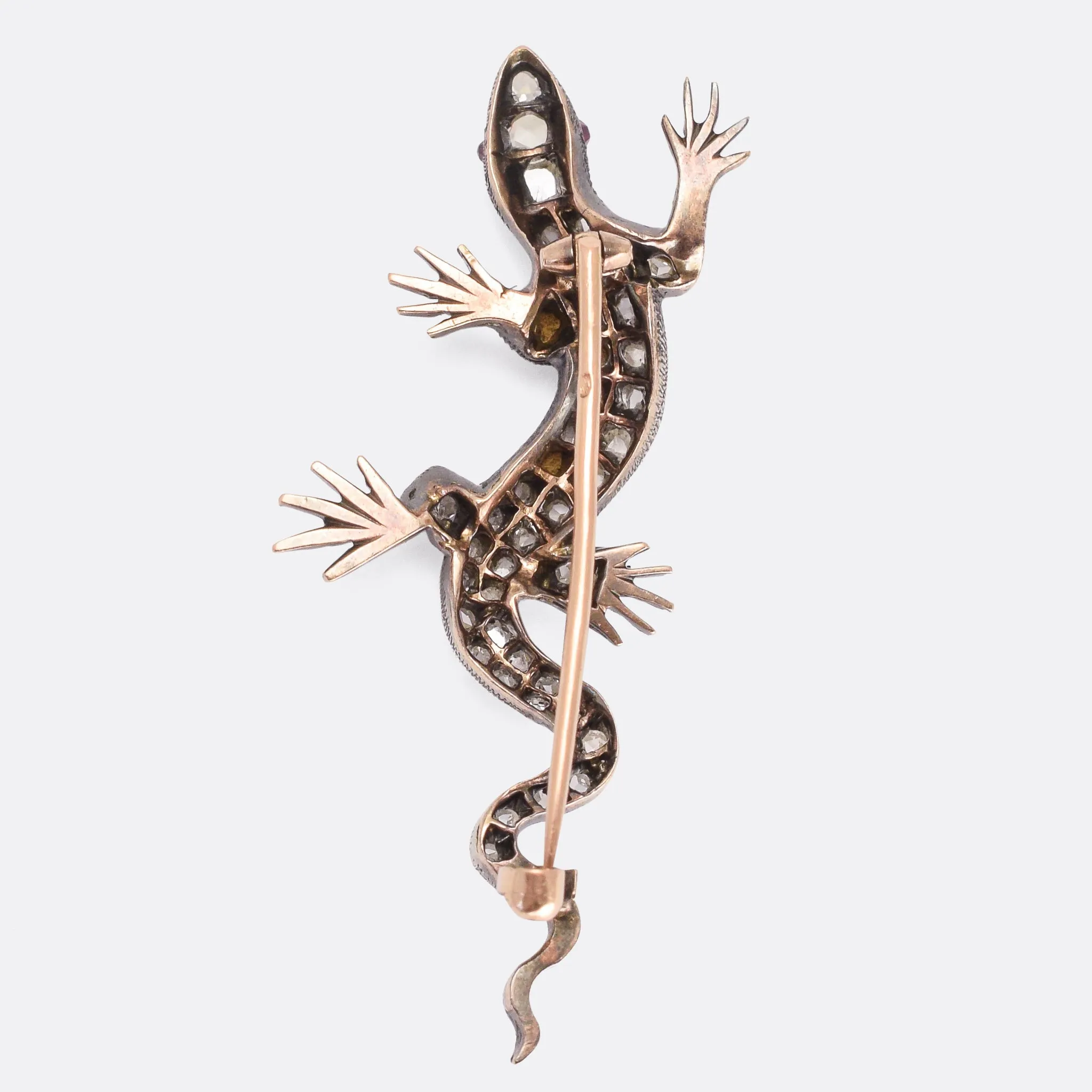 Victorian Diamond Salamander Brooch