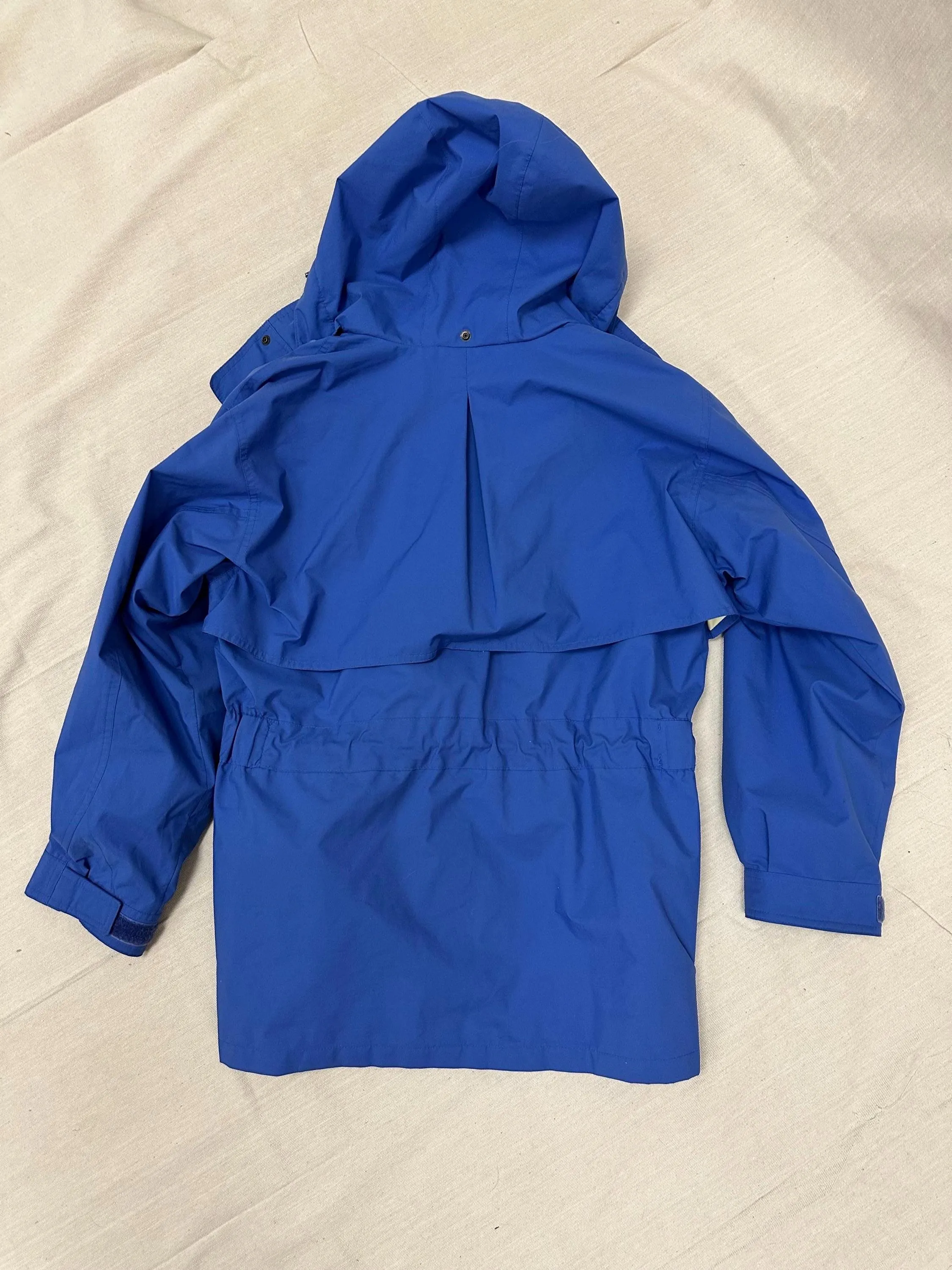Vintage 90s Cabelas Neon Blue Pink Teal Retro Rain Jacket | Size Large
