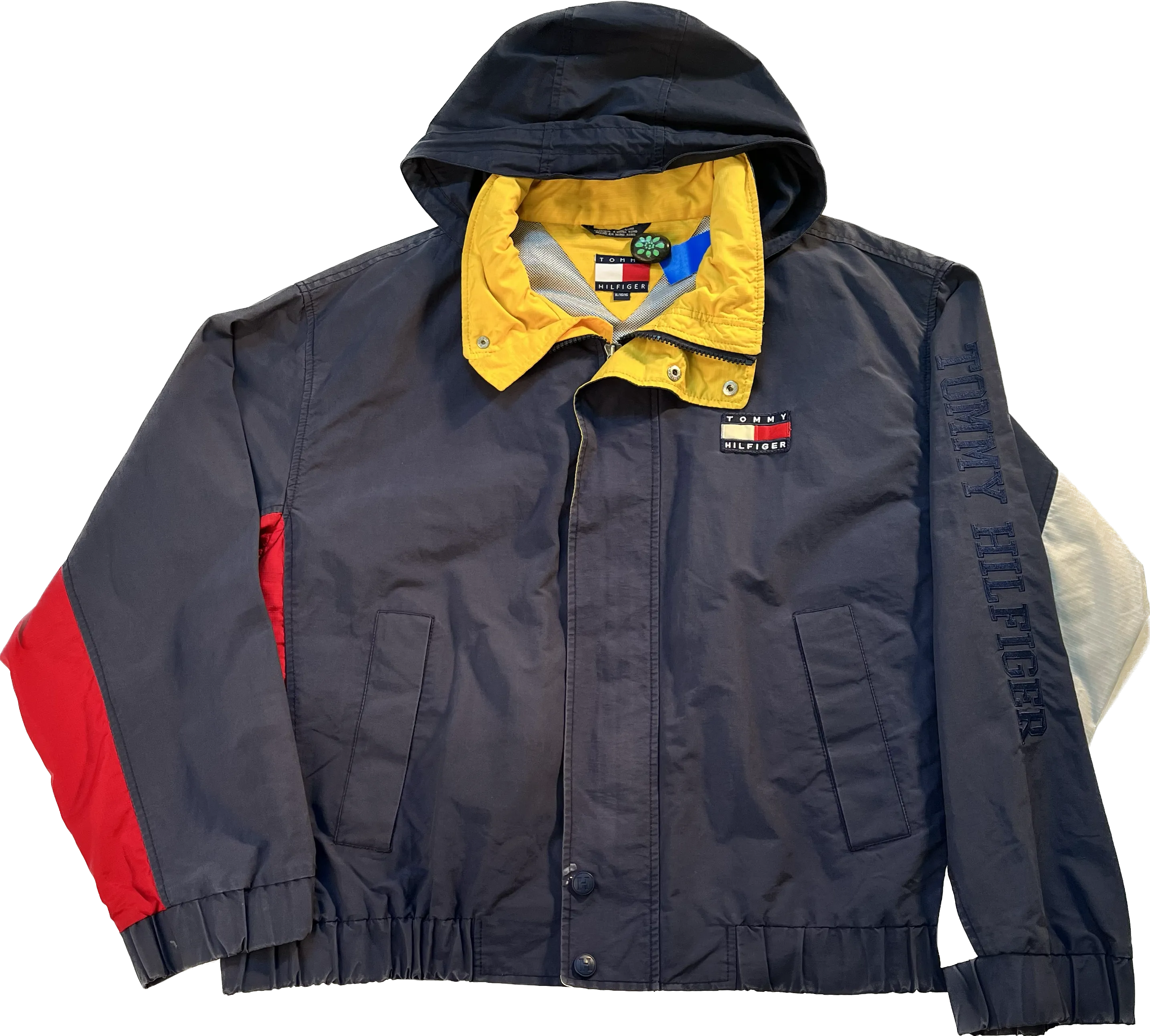 Vintage 90s Tommy Hilfiger Blue Rain Jacket