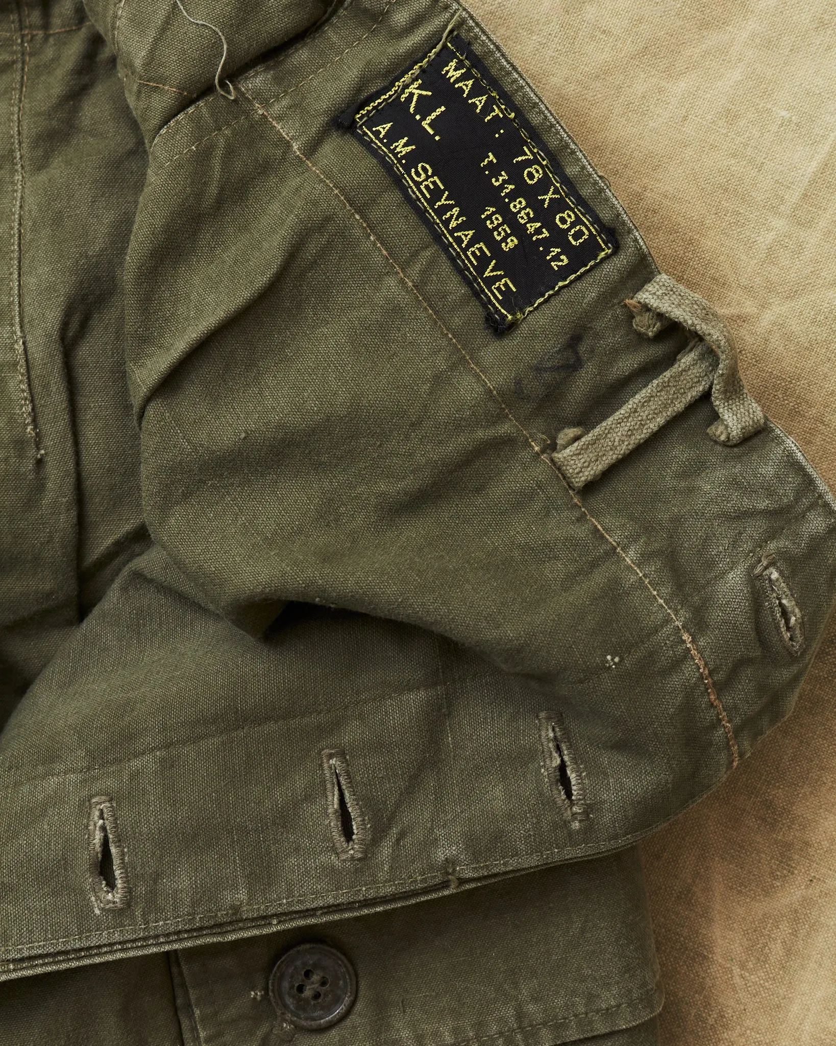 Vintage A.M. Seynaeve M.V.O 1959 Belgian Army Trousers