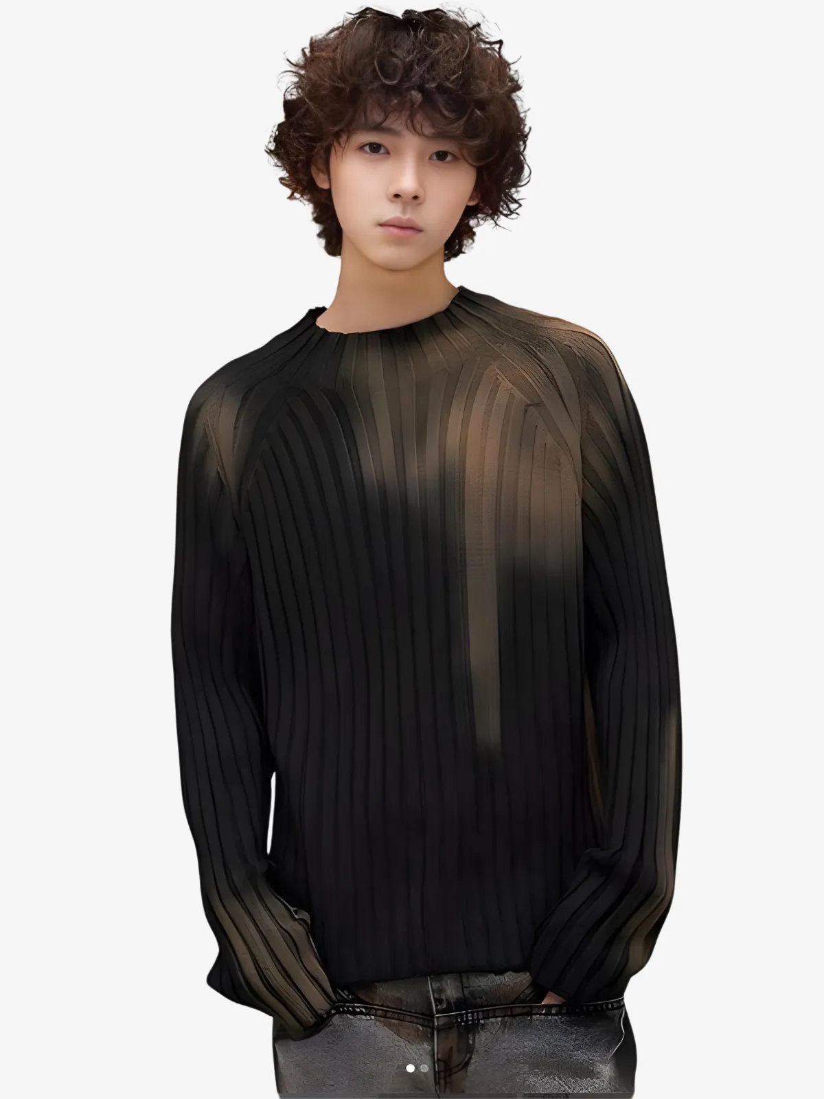 VINTAGE FASHION FITTED KNITTED SWEATER