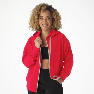 Vintage Oversized Zip Up: Cherry