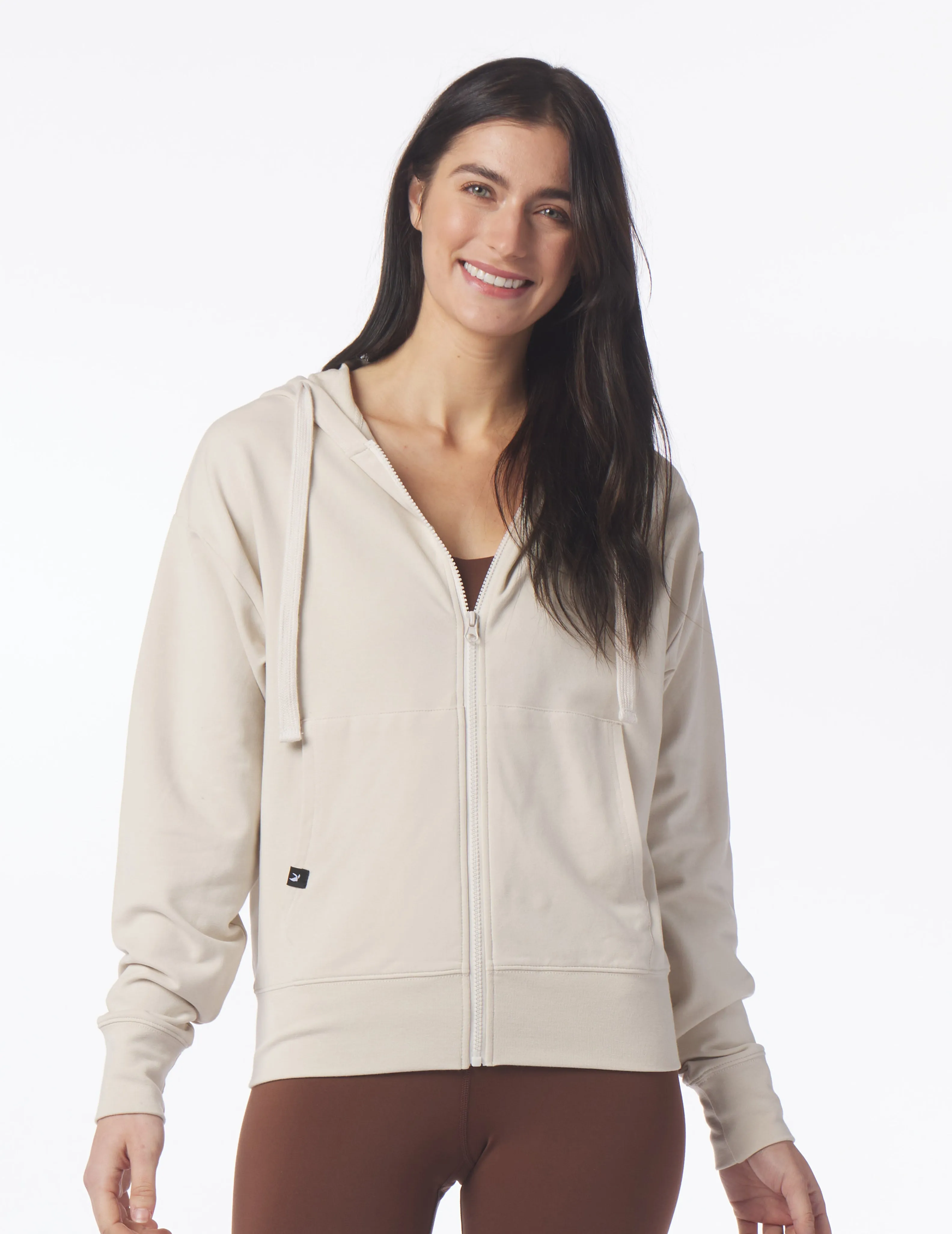 Vintage Oversized Zip Up: Oatmilk