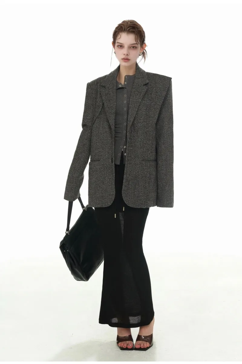 Vintage Wool Tweed Blazer