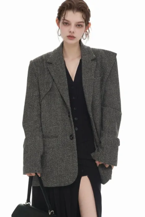 Vintage Wool Tweed Blazer