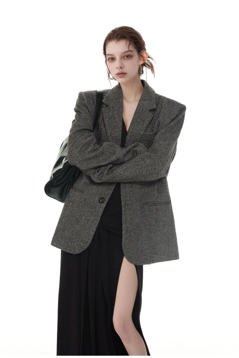Vintage Wool Tweed Blazer