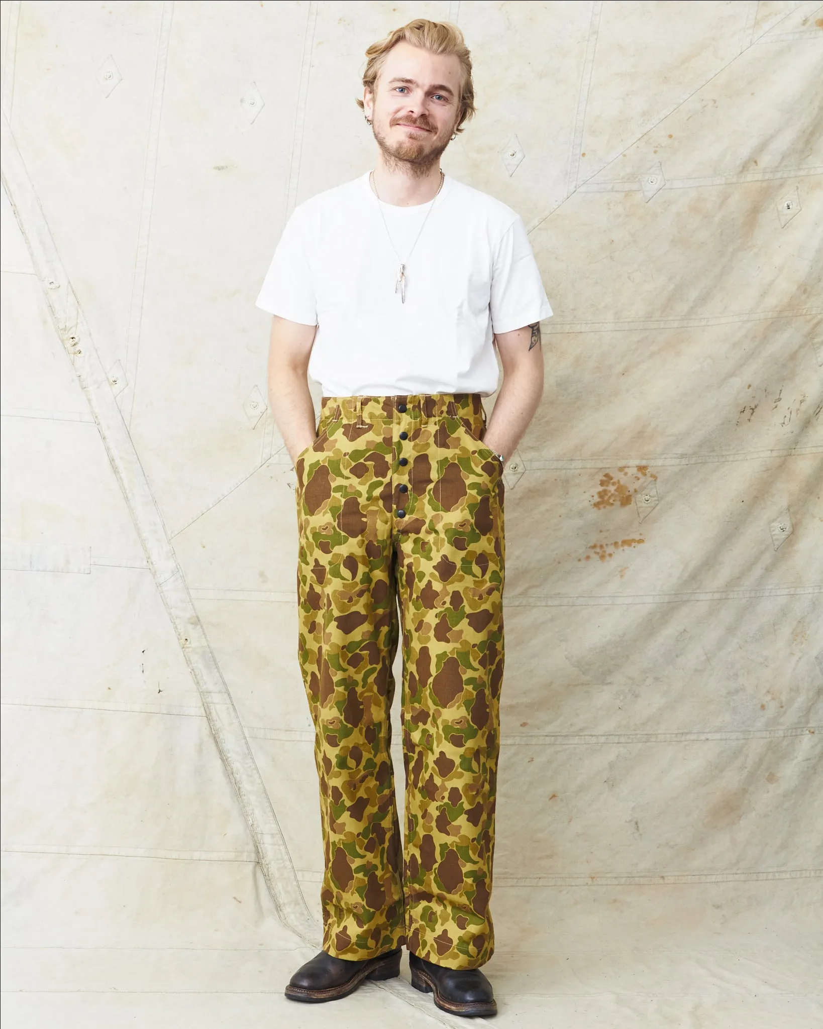 Warehouse & Co Lot. 1224 1940's USMC Parachutist Trousers Frog Skin Camo