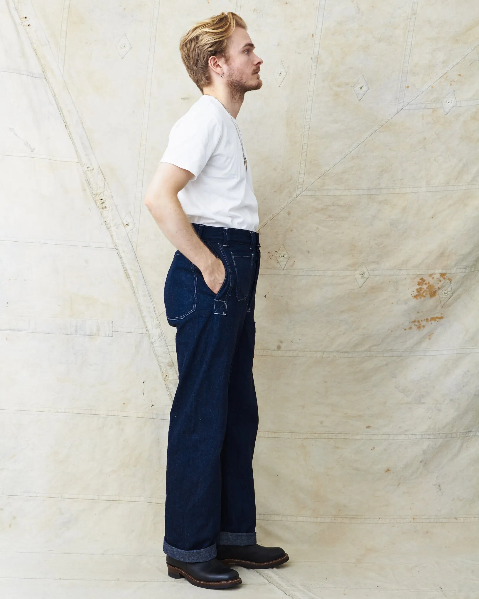 Warehouse & Co X John Gluckow Lot JG-01 1910s Netmaker's Trousers One Wash