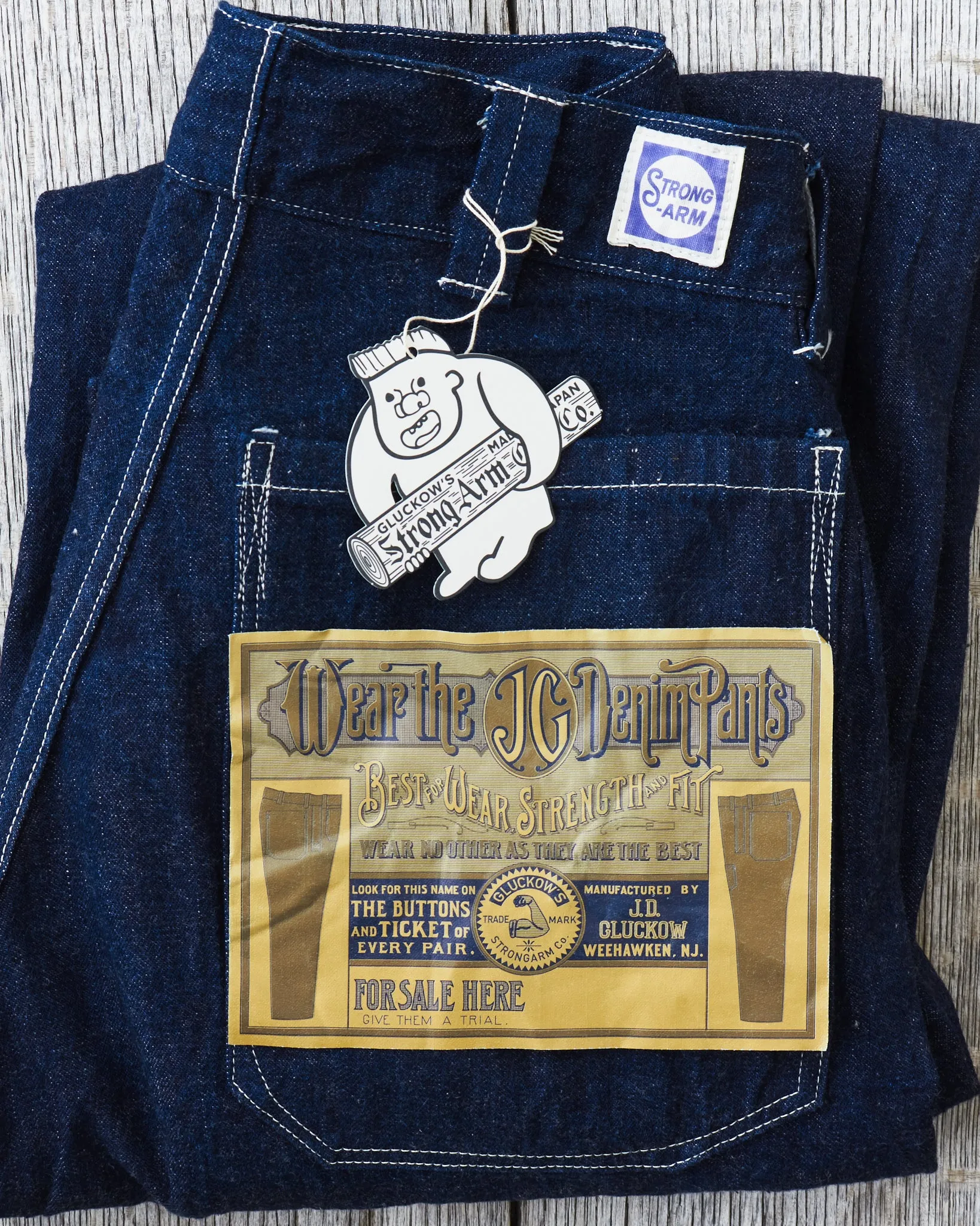 Warehouse & Co X John Gluckow Lot JG-01 1910s Netmaker's Trousers One Wash