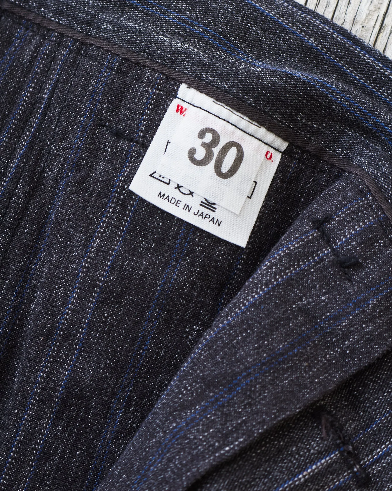 Warehouse & Co X John Gluckow Lot JG-01 1910's Netmaker's Trousers Stripe One Wash