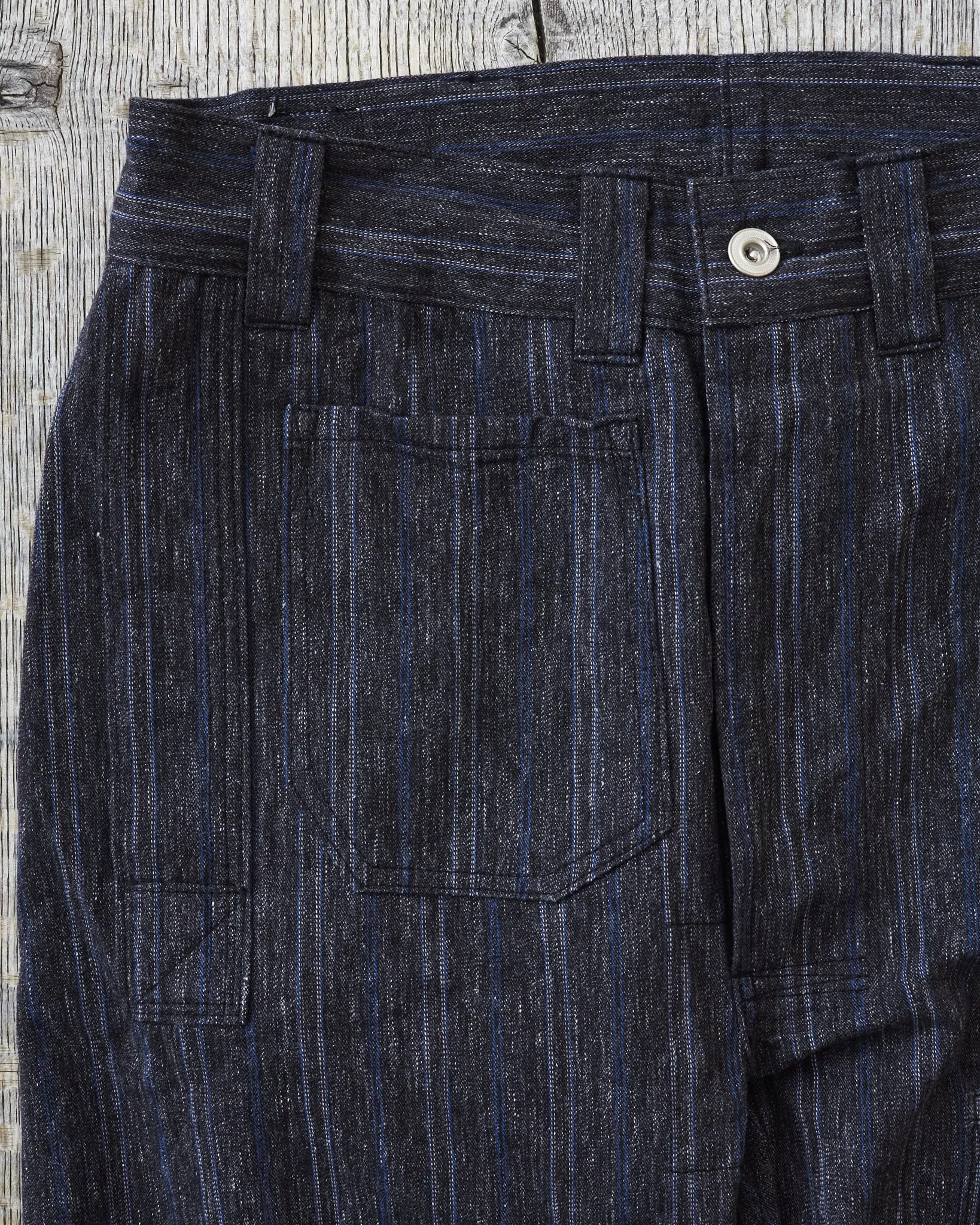 Warehouse & Co X John Gluckow Lot JG-01 1910's Netmaker's Trousers Stripe One Wash