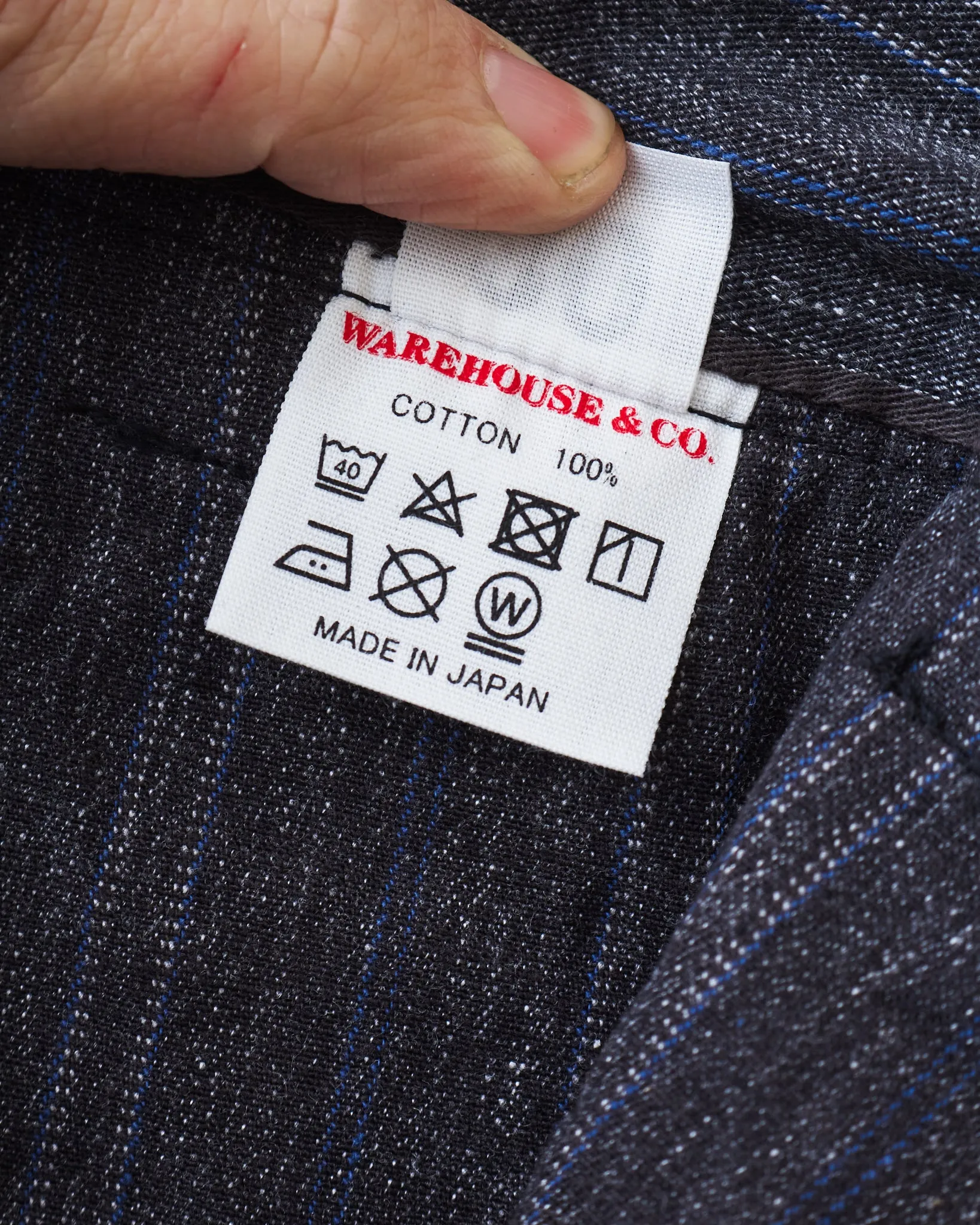 Warehouse & Co X John Gluckow Lot JG-01 1910's Netmaker's Trousers Stripe One Wash
