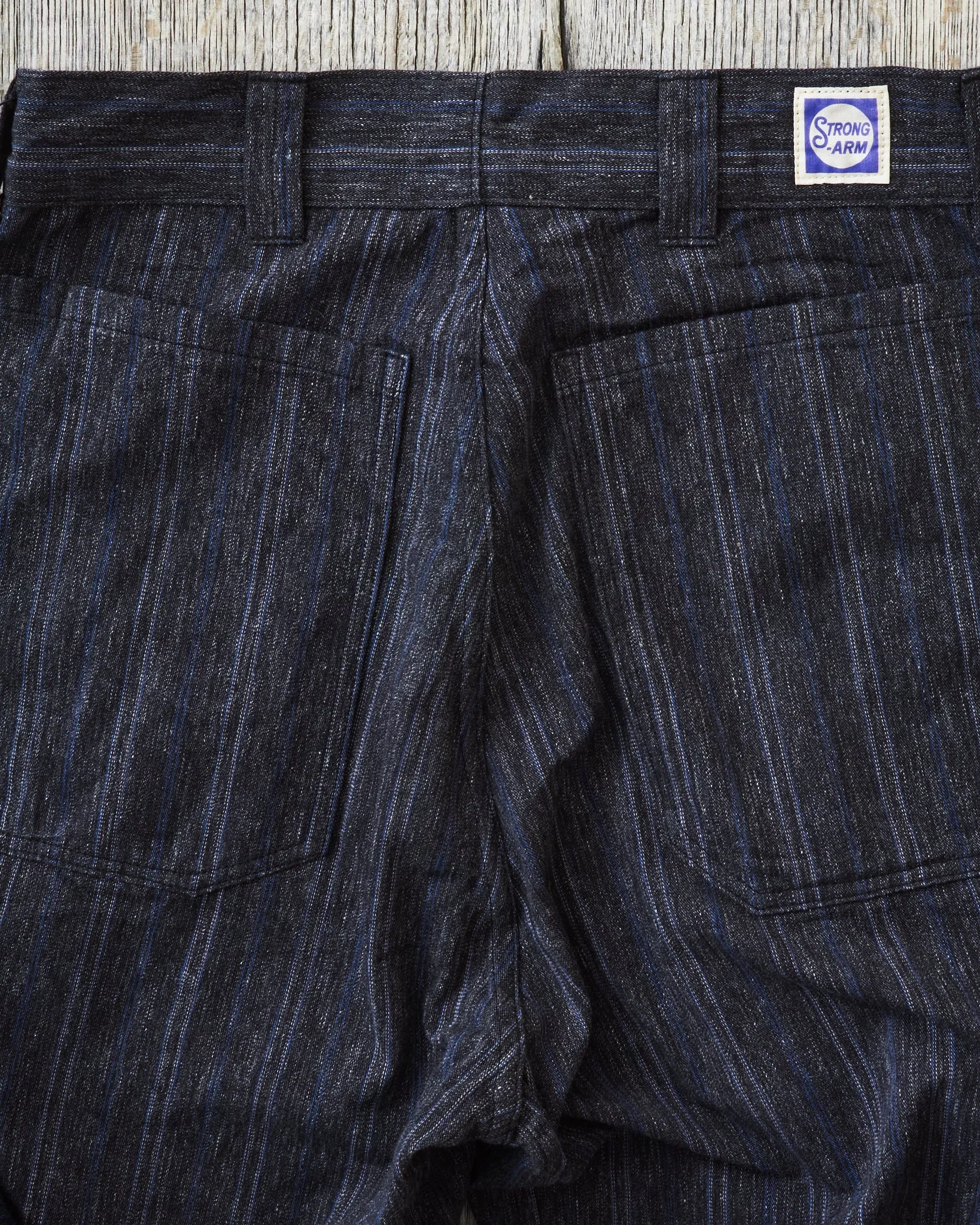 Warehouse & Co X John Gluckow Lot JG-01 1910's Netmaker's Trousers Stripe One Wash