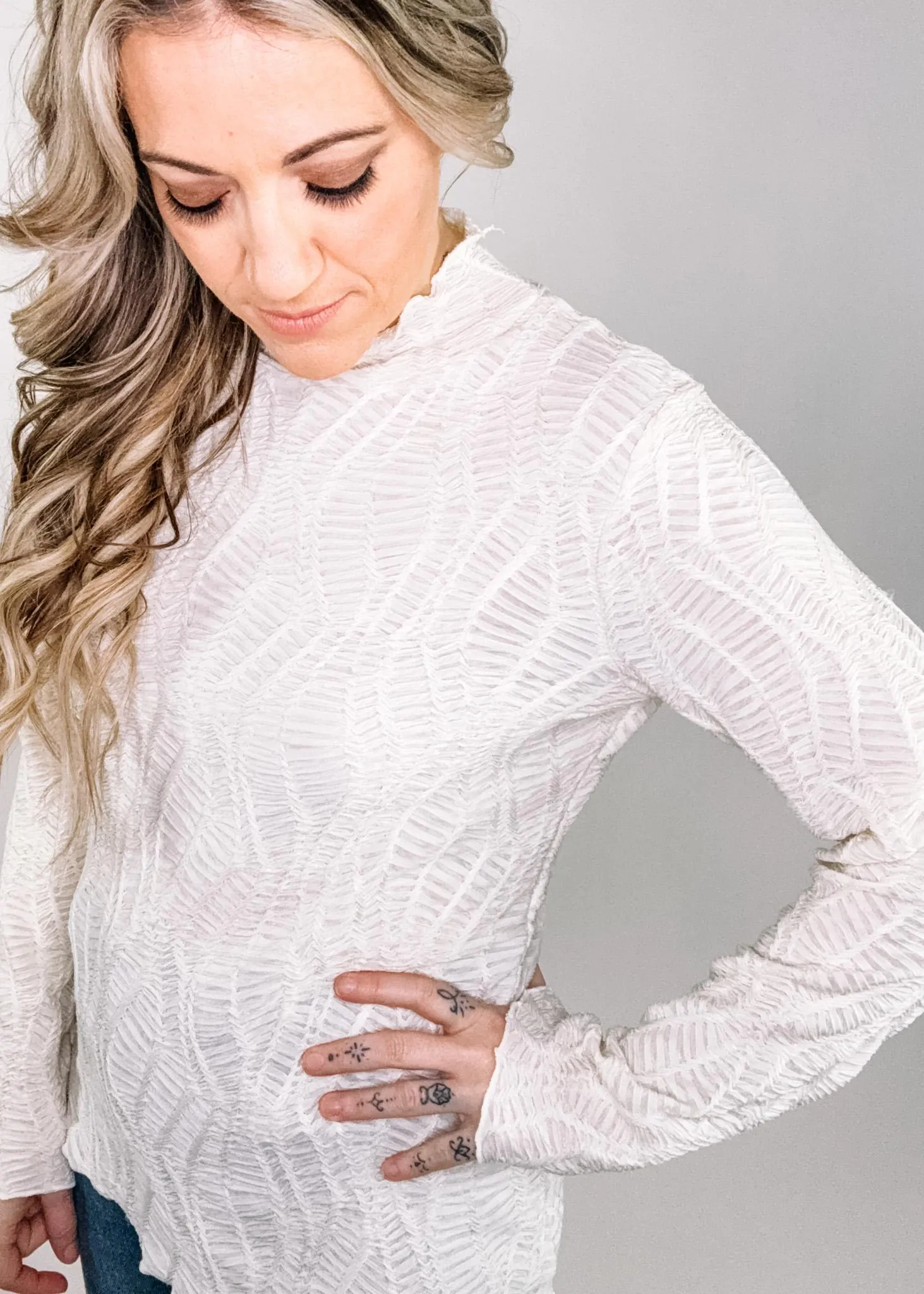 Wave Jacquard Top