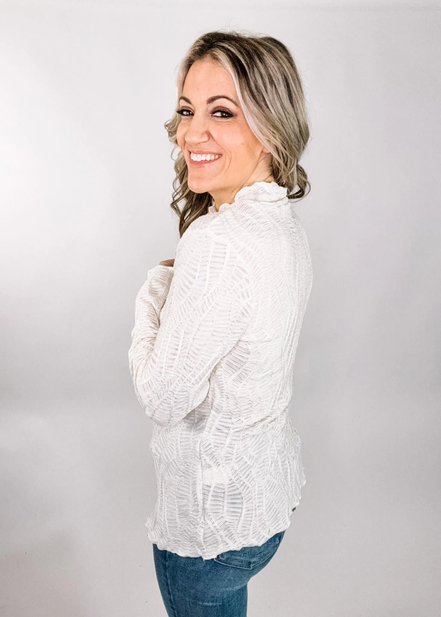 Wave Jacquard Top