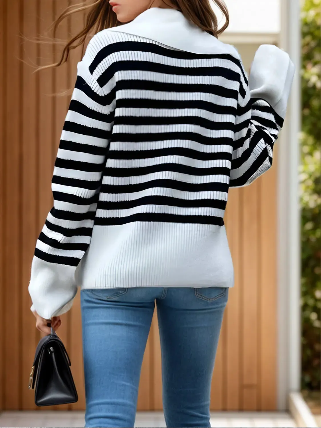 'Waverly' Stripped Oversized Knit Sweater