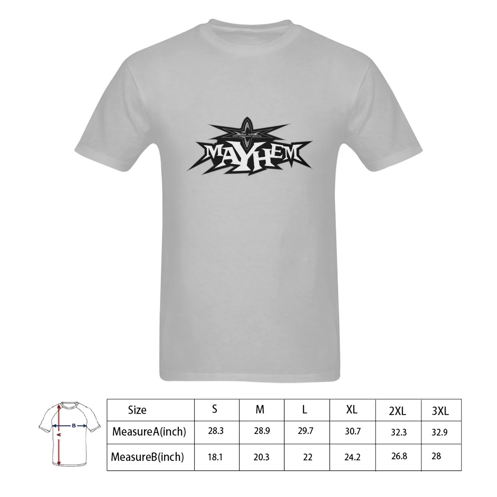 WCW Mayhem Men's T-shirt 100% Cotton