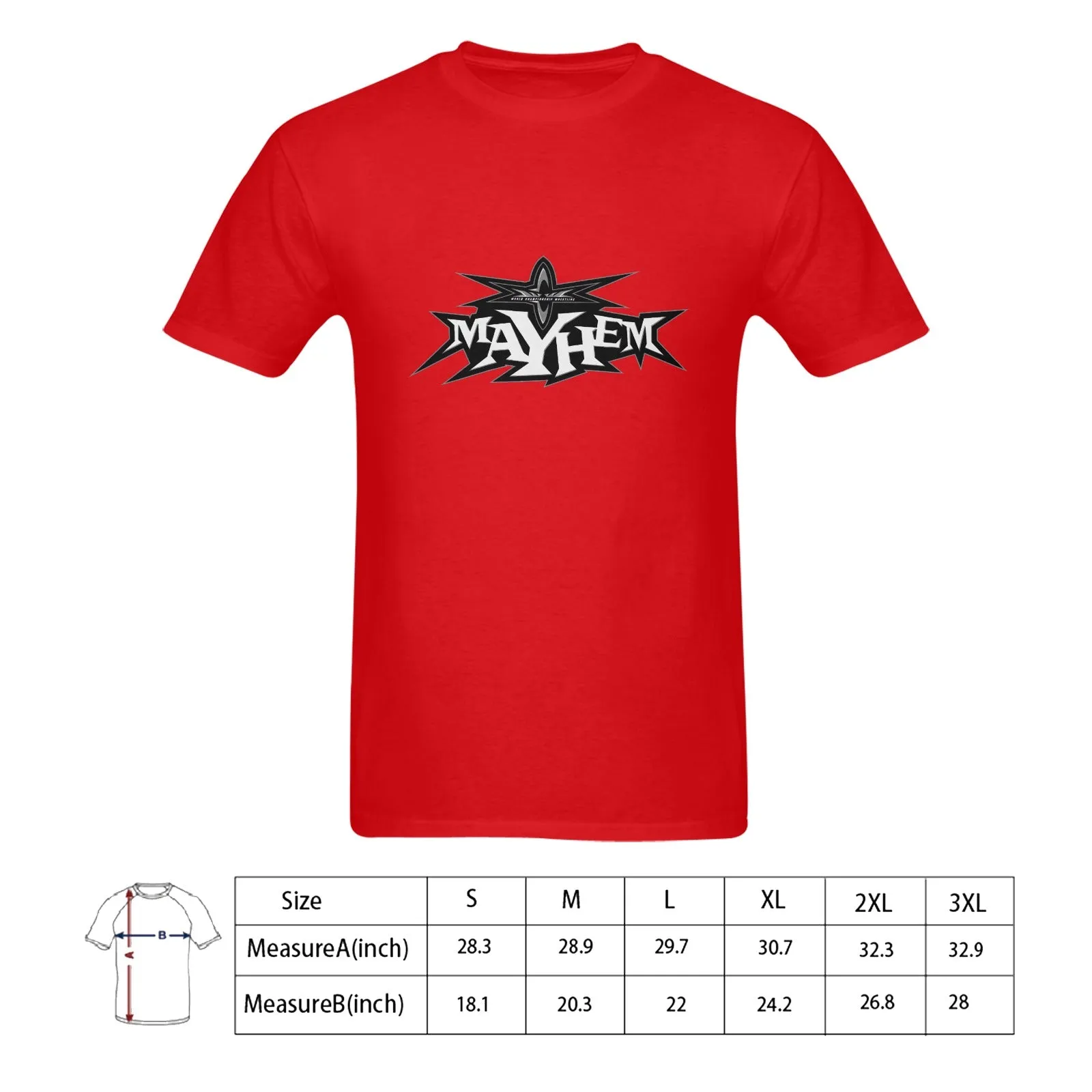 WCW Mayhem Men's T-shirt 100% Cotton