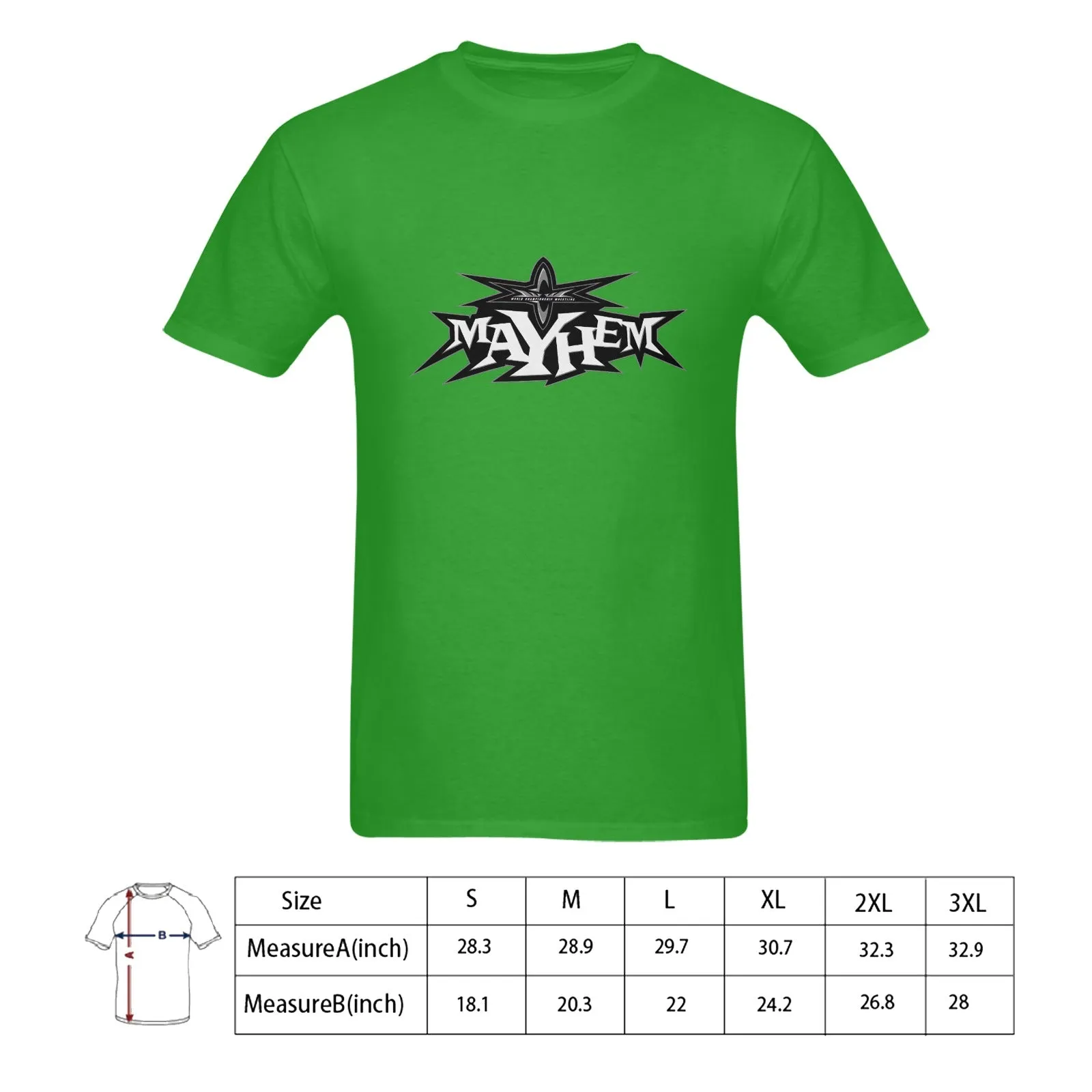 WCW Mayhem Men's T-shirt 100% Cotton
