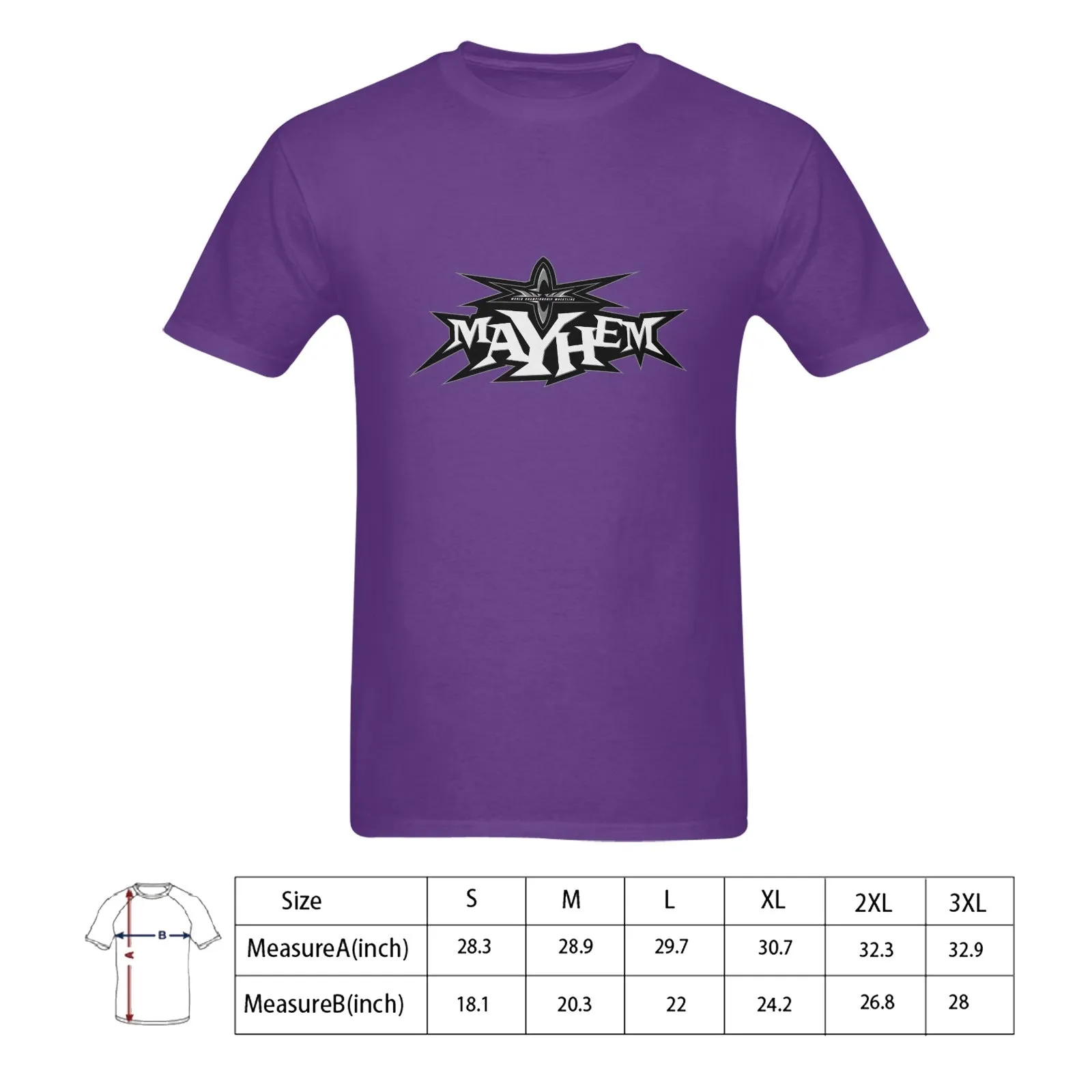 WCW Mayhem Men's T-shirt 100% Cotton