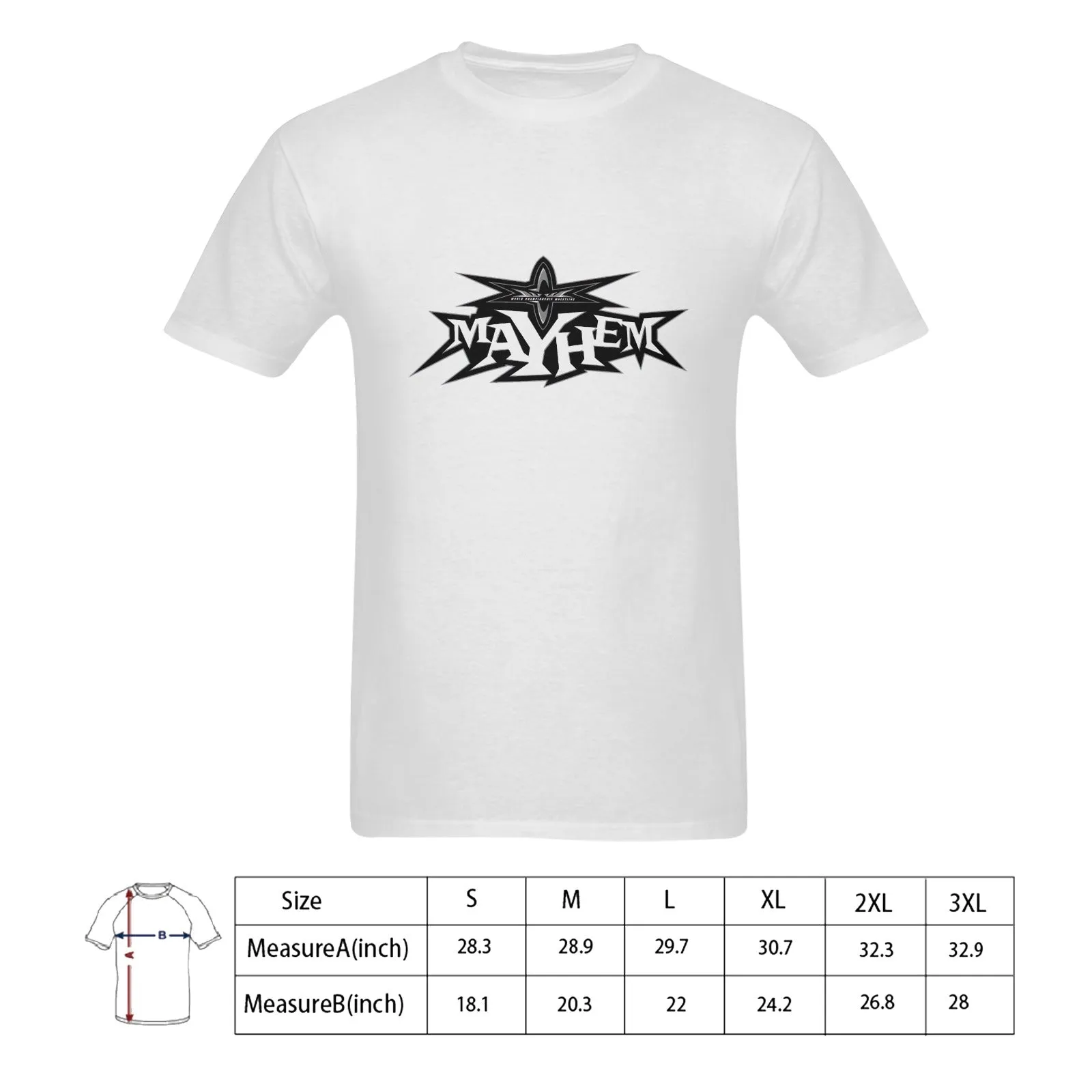WCW Mayhem Men's T-shirt 100% Cotton