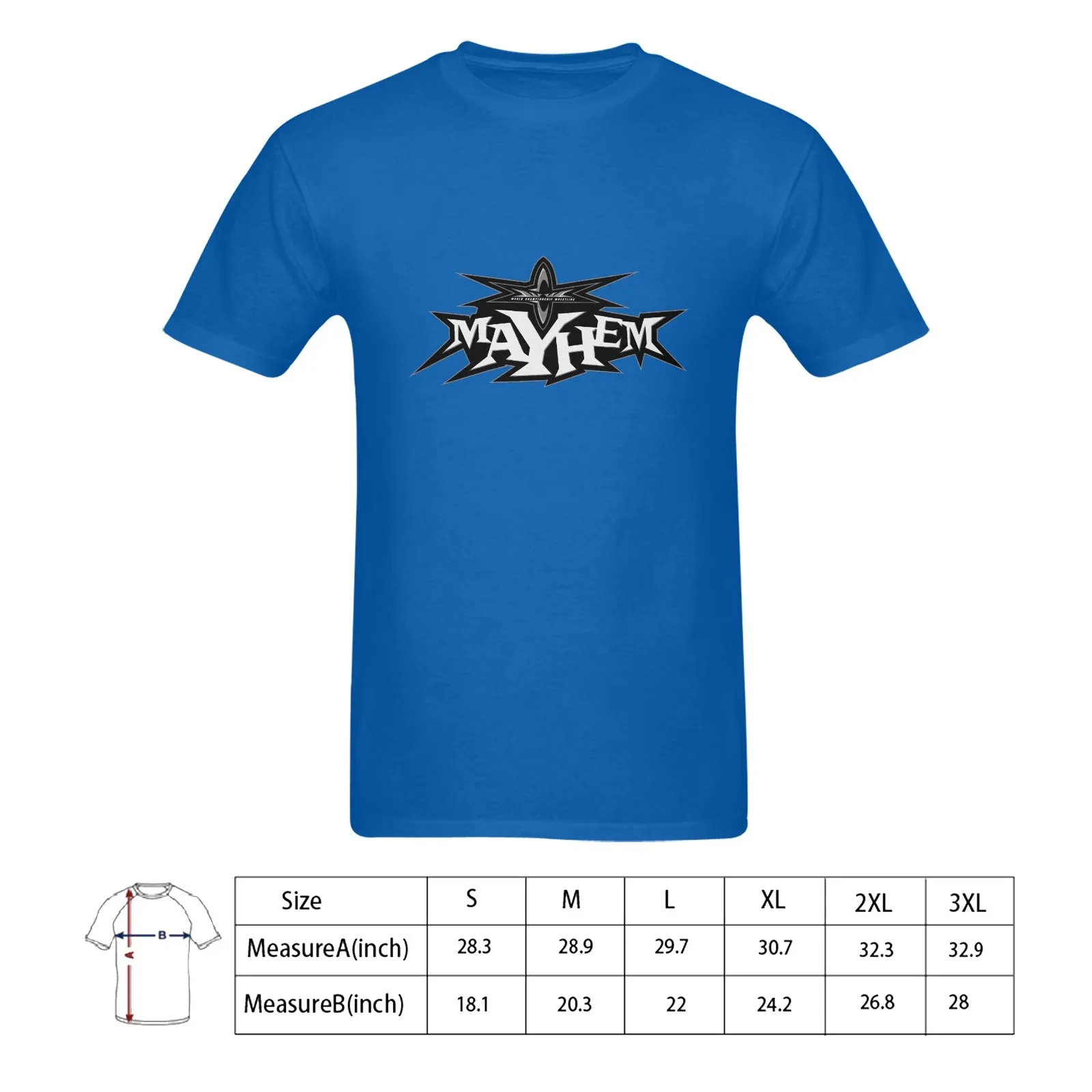 WCW Mayhem Men's T-shirt 100% Cotton