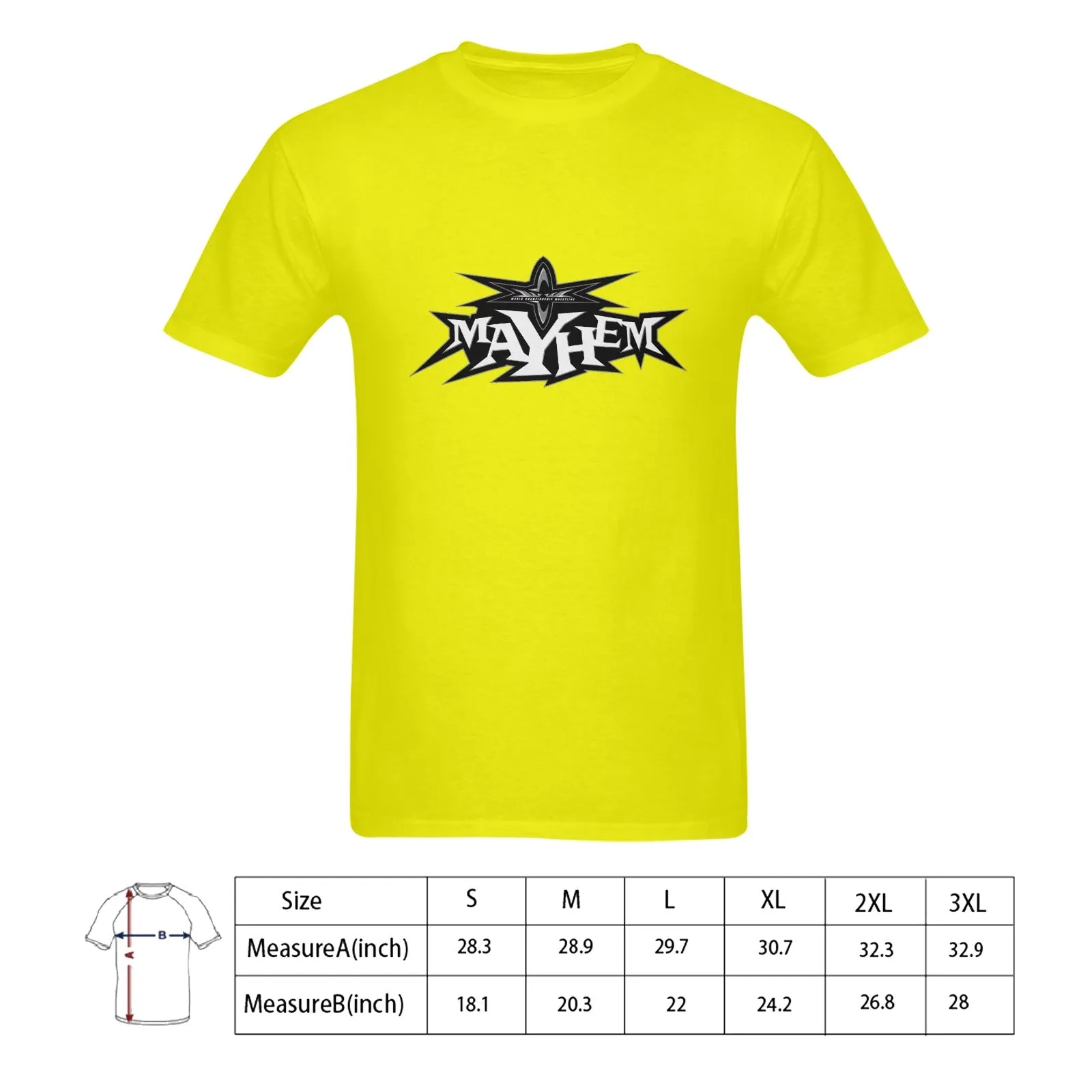WCW Mayhem Men's T-shirt 100% Cotton