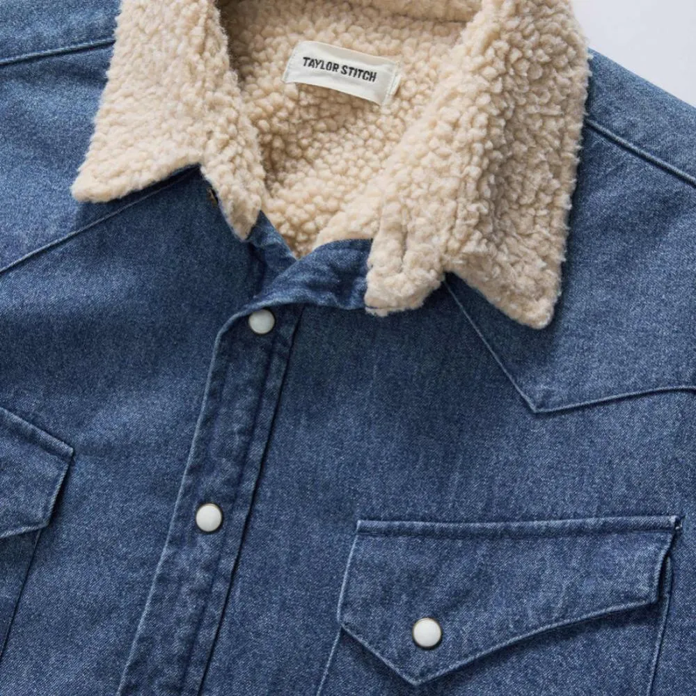 Western Shirt Jacket | Washed Indigo