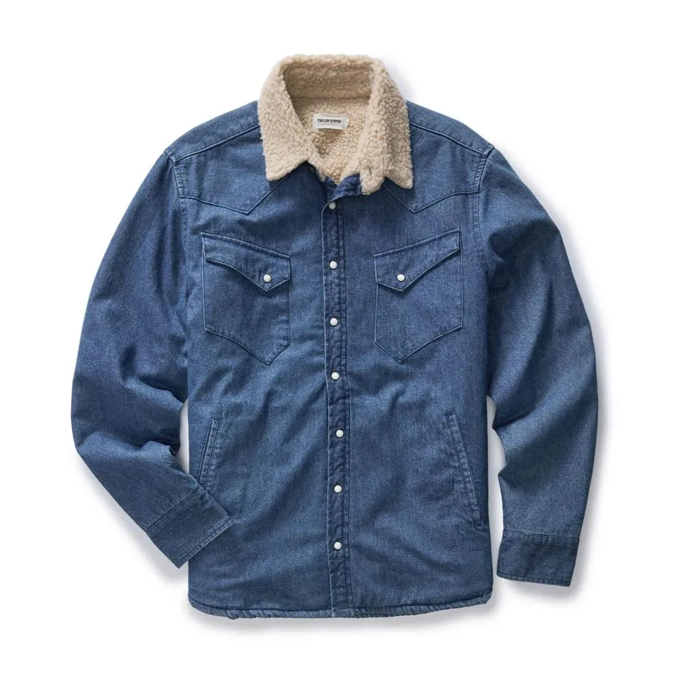 Western Shirt Jacket | Washed Indigo