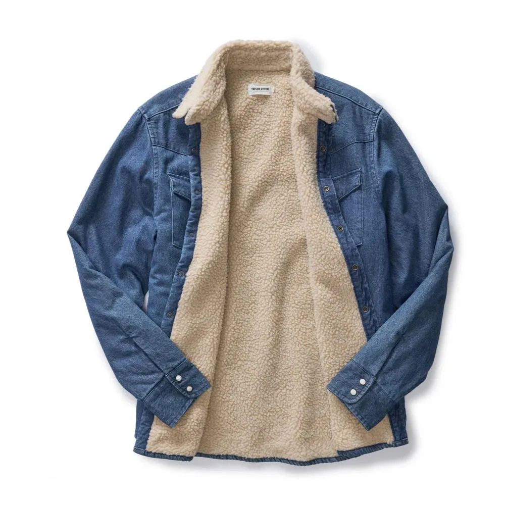 Western Shirt Jacket | Washed Indigo