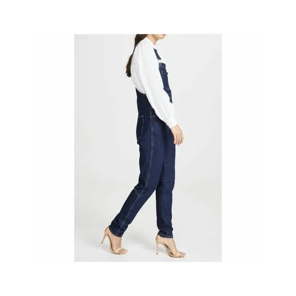 WeWoreWhat Basic Denim Overalls size S Dark Wash High Rise