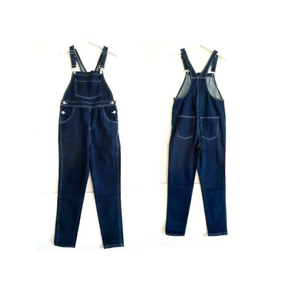WeWoreWhat Basic Denim Overalls size S Dark Wash High Rise