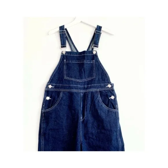 WeWoreWhat Basic Denim Overalls size S Dark Wash High Rise