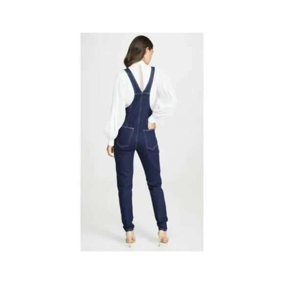 WeWoreWhat Basic Denim Overalls size S Dark Wash High Rise