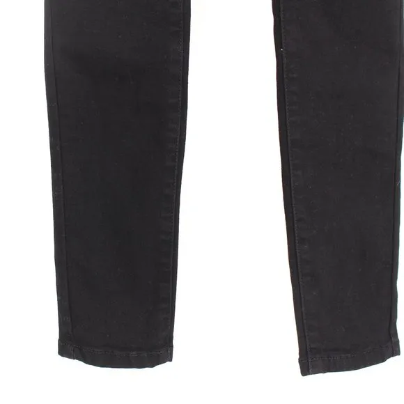 WeWoreWhat Black Stretch Denim High Rise Skinny Bib Overalls X-Small Jumpsuit XS