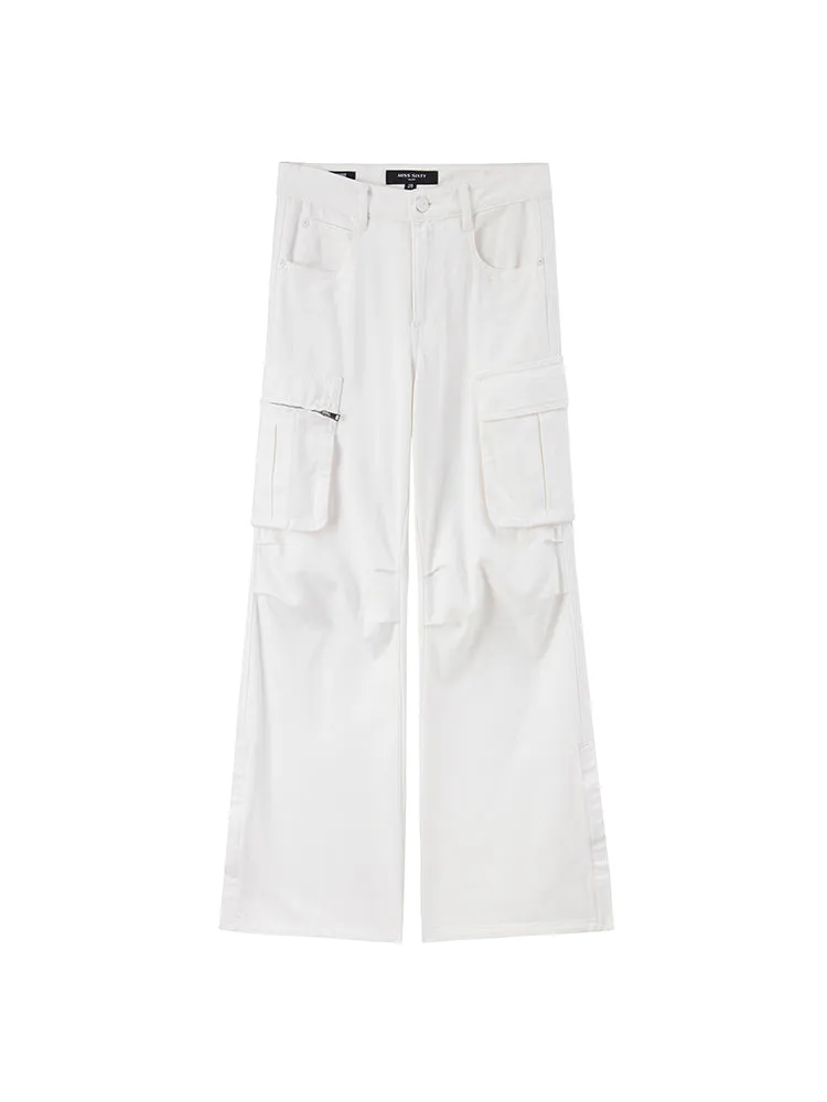 White Cargo Jeans