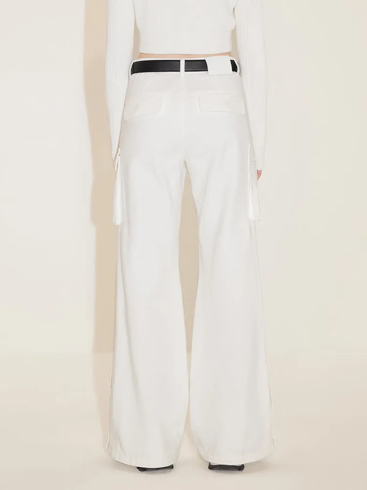 White Cargo Jeans