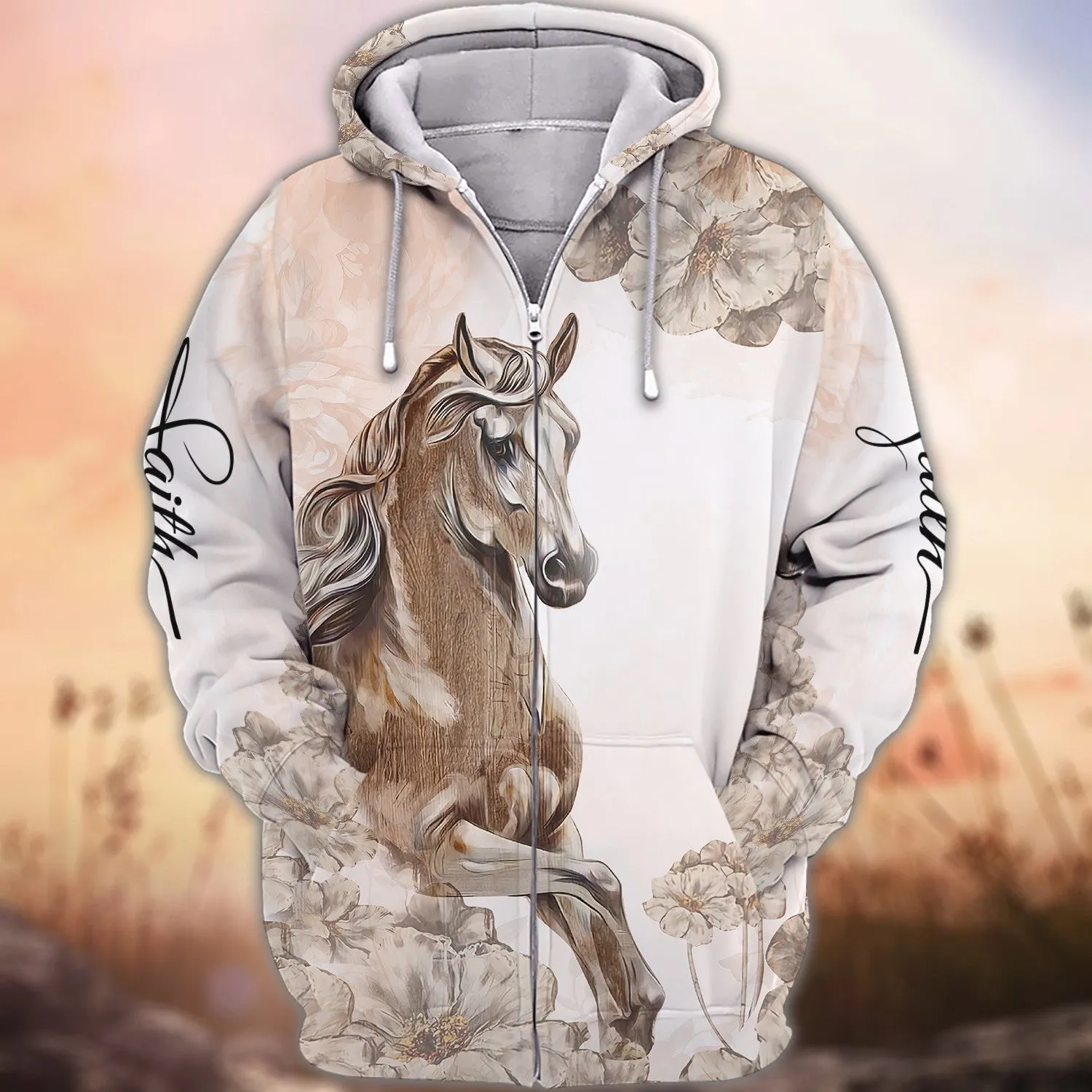 White Horse 3D Shirts Design, Love Horse Hoodie T Shirt
