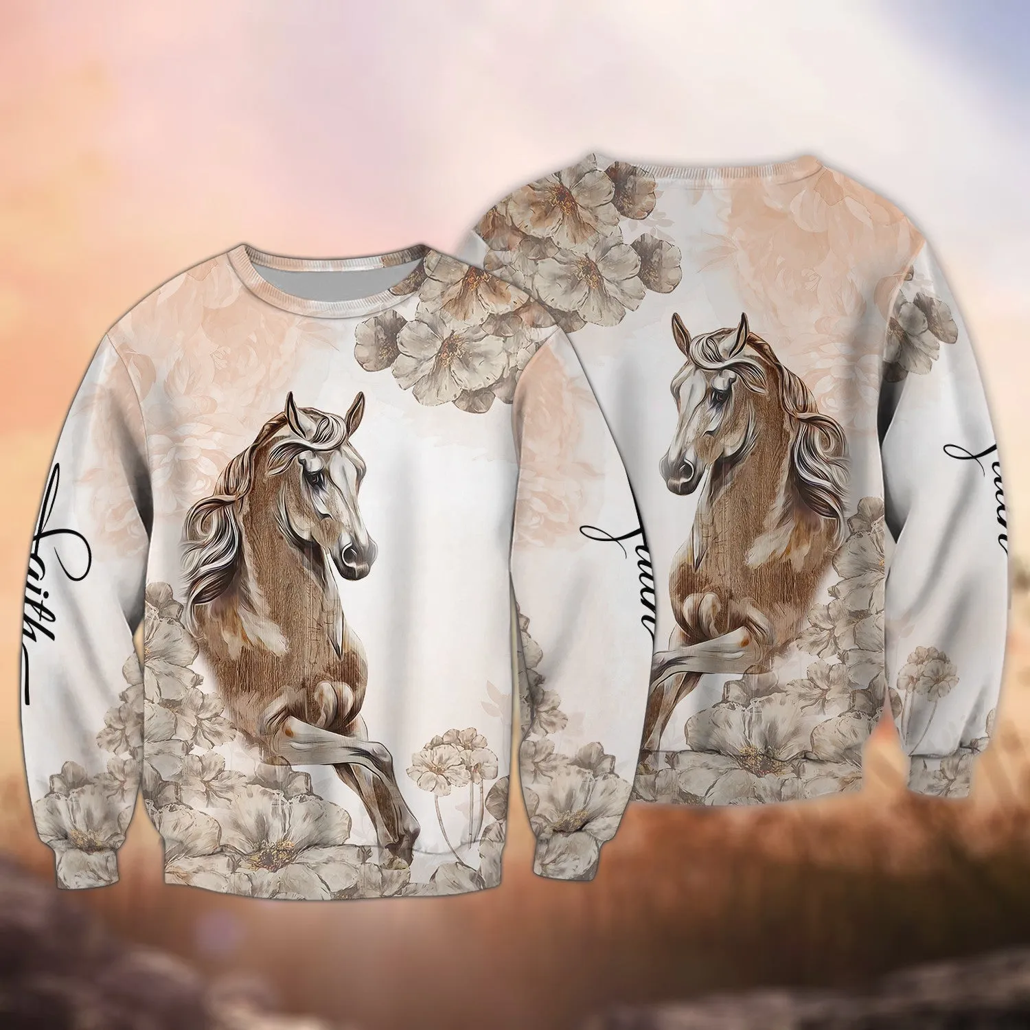White Horse 3D Shirts Design, Love Horse Hoodie T Shirt