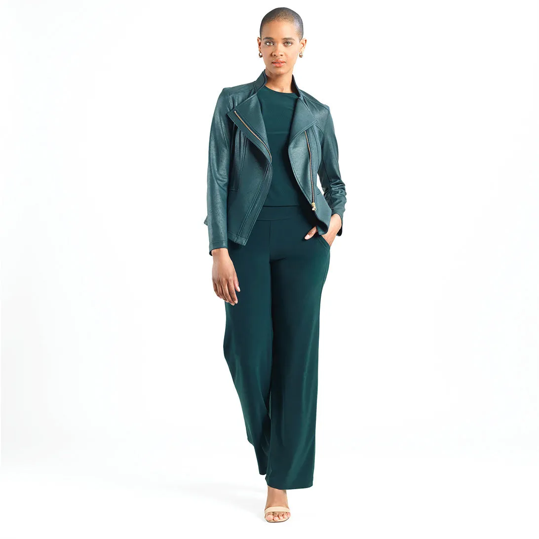 Wide Leg Pocket Pant - Hunter Green