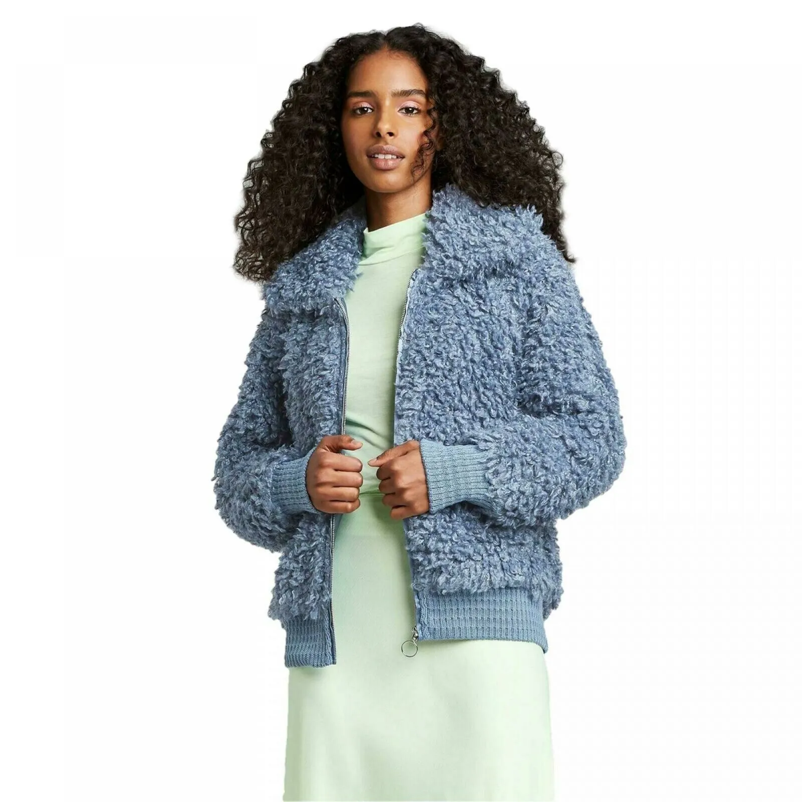 Wild Fable Women's Long Sleeve Zip-Up Sherpa Jacket