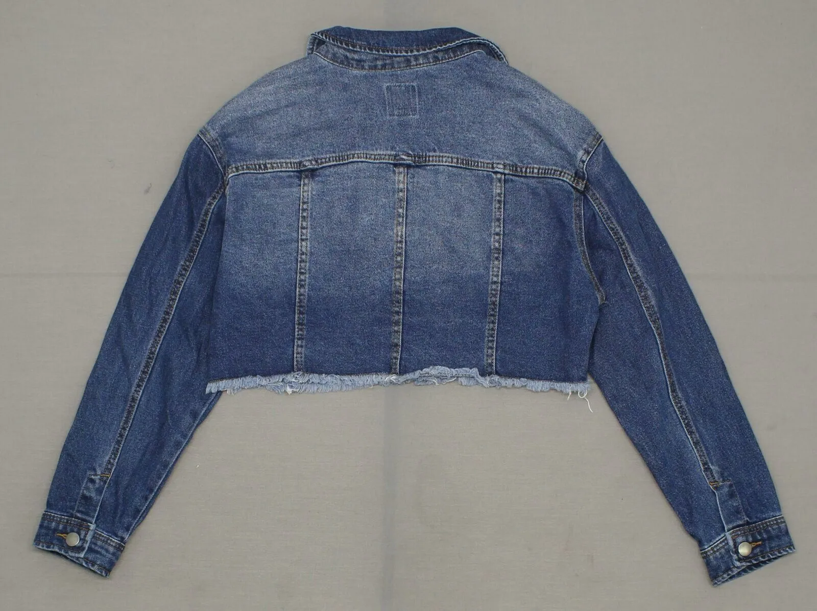 Wild Fable Women's Medium Wash Oversized Cropped Denim Jacket