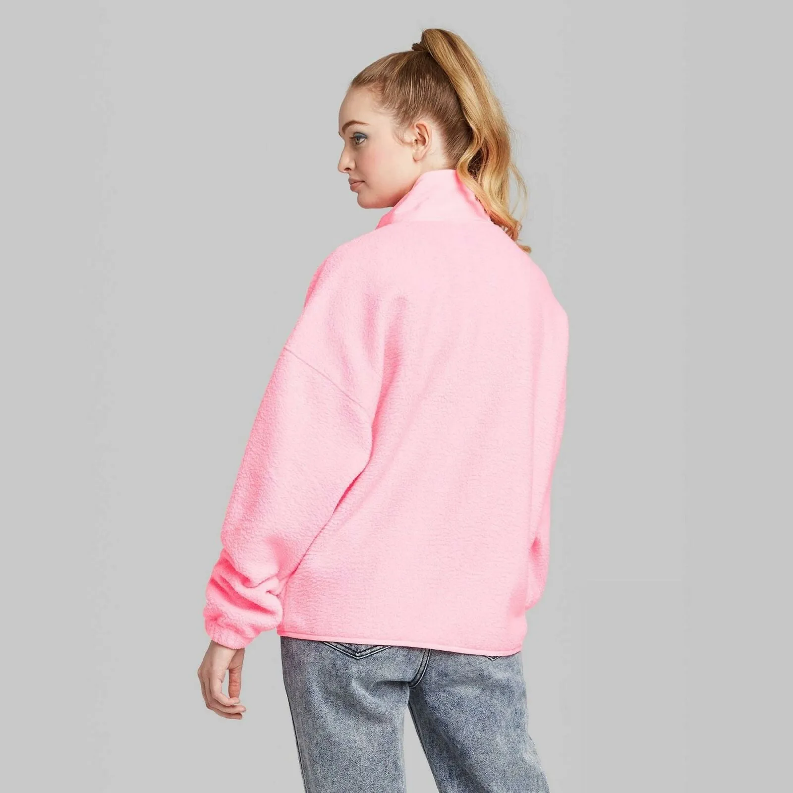 Wild Fable Women's Snap Up Sherpa Fleece Jacket
