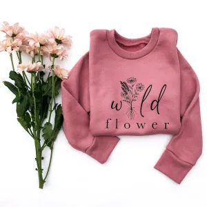 Wild Flower Crewneck Pullovers