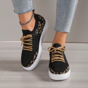Wild Walks Lace-Up Leopard Sneakers