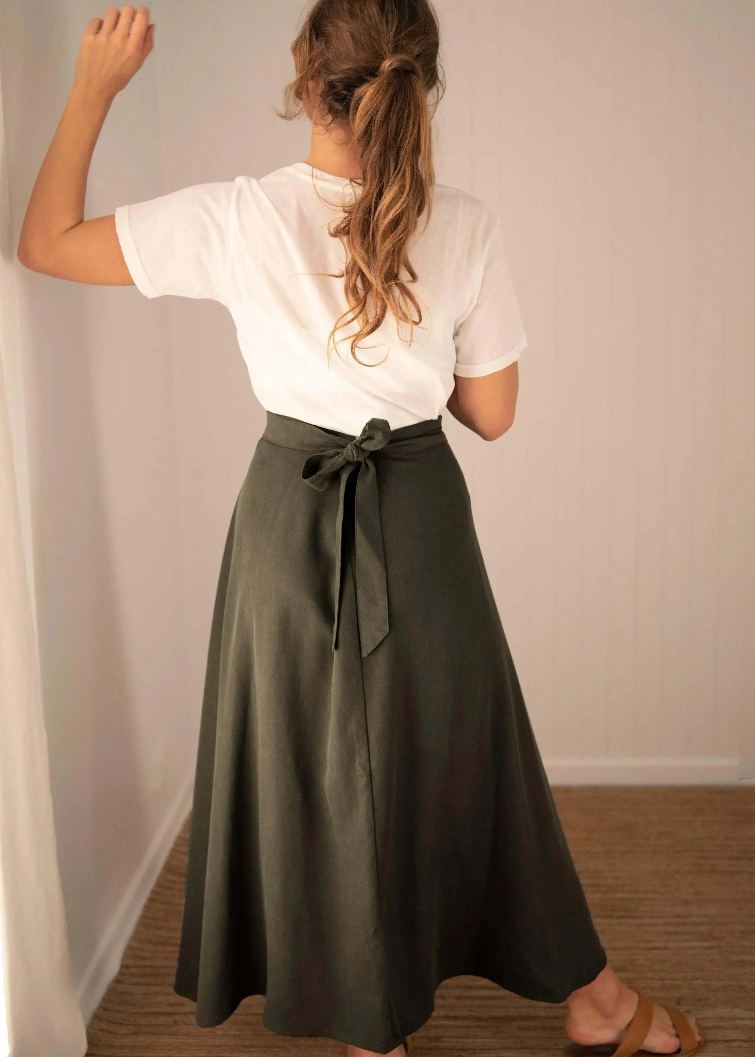 Wilder Wrap Skirt Moss by Tasi Travels