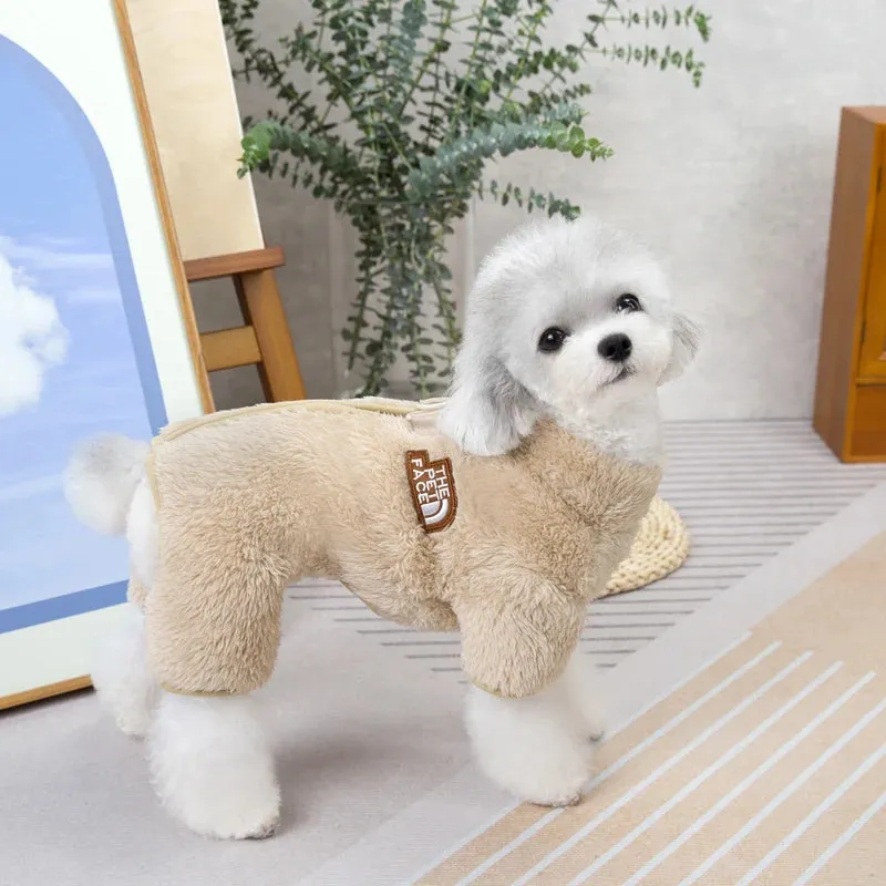 Winter Pet Jumpsuit Coat with Zipper for Small Dogs & Cats