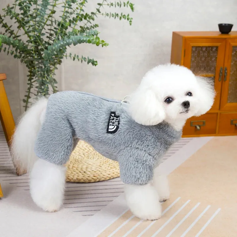 Winter Pet Jumpsuit Coat with Zipper for Small Dogs & Cats