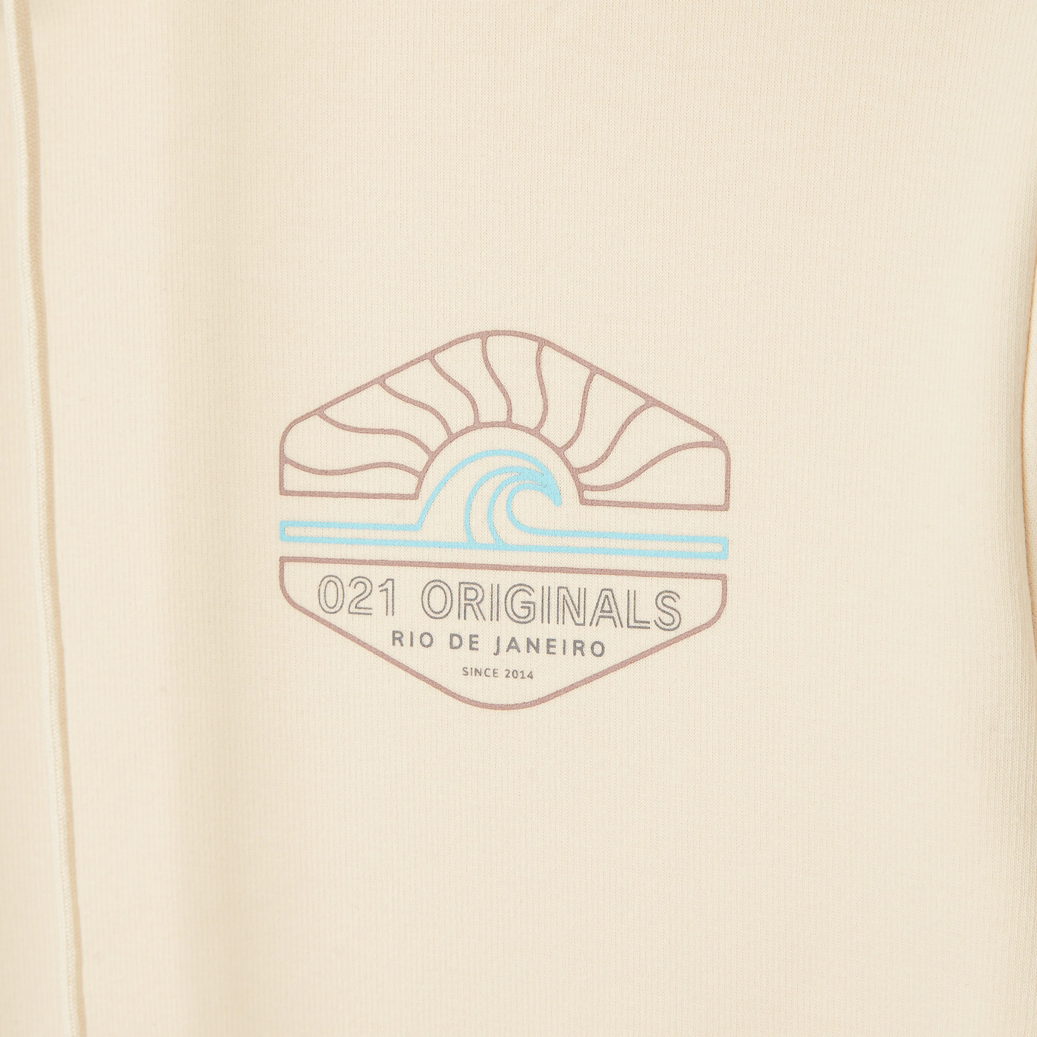 WIRE WAVE DROP CUT HOODIE - SAND