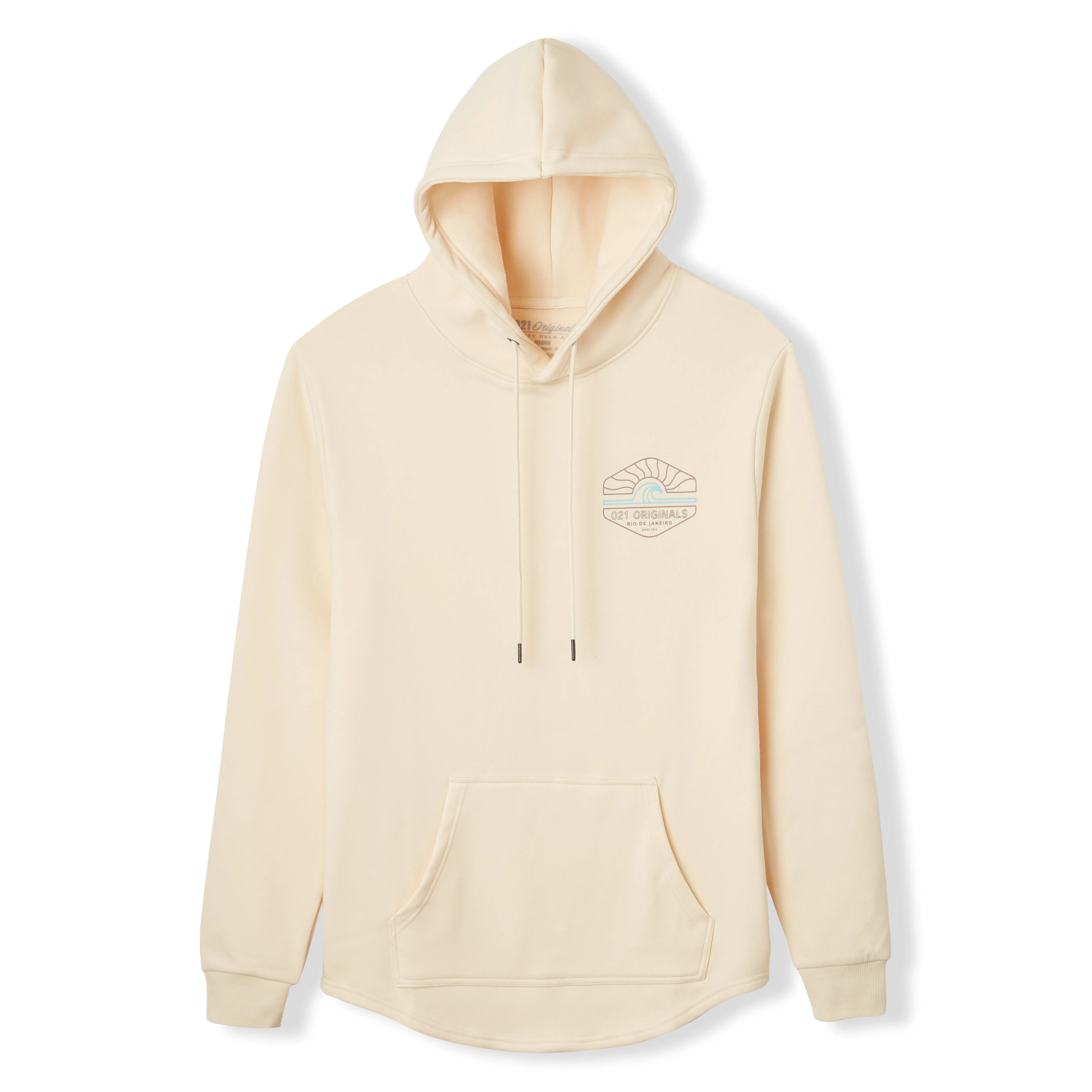 WIRE WAVE DROP CUT HOODIE - SAND